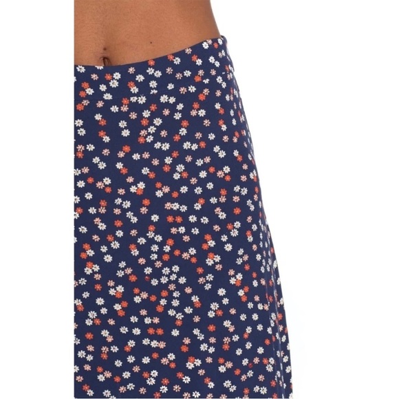 Madewell Navy and Red Midi Skirt - Picture 4 of 14